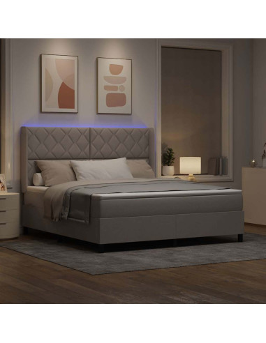 Letto a Sorgente LED con testiera Talpa 180 x 200 cm Tessuto
