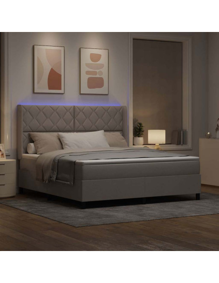 Letto a Sorgente LED con testiera Talpa 180 x 200 cm Tessuto