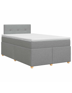 Letto box spring con materasso Grigio Chiaro 120 x 190 cm 2