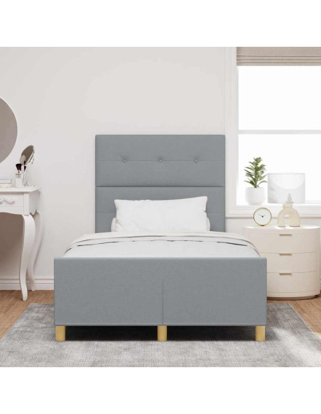 Struttura del letto Grigio chiaro 120 x 190 cm Tessuto