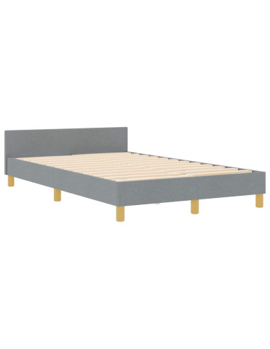 Struttura del letto Grigio chiaro 120 x 190 cm Tessuto