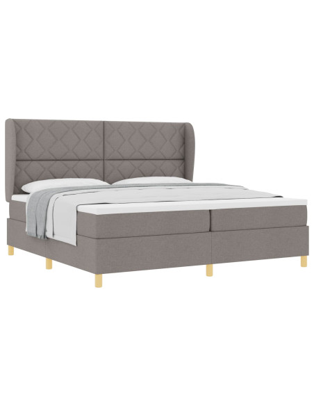 Letto a molle con testiera Talpa 200 x 200 cm Tessuto