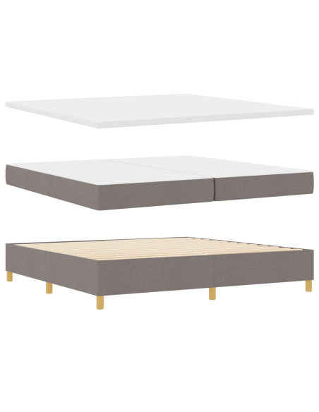 Letto a molle con testiera Talpa 200 x 200 cm Tessuto
