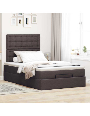 Struttura Letto Pouf con Materasso 120x200 cm in Tessuto