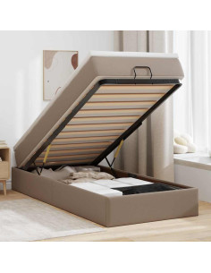 Struttura Letto Pouf con Materasso 80x200 cm Similpelle