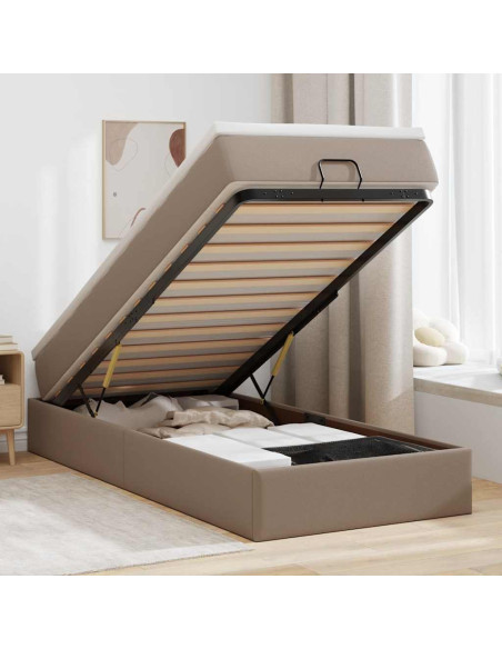 Struttura Letto Pouf con Materasso 80x200 cm Similpelle