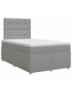 Letto box spring con materasso Grigio Chiaro 120 x 200 cm 2