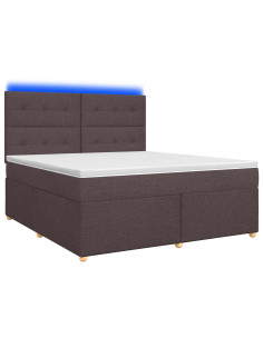 Letto box spring con materasso Marrone Scuro 180 x 200 cm 2