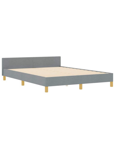 Struttura del letto Grigio chiaro 140 x 190 cm Tessuto