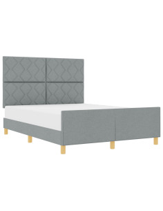 Struttura del letto Grigio chiaro 140 x 200 cm Tessuto 2
