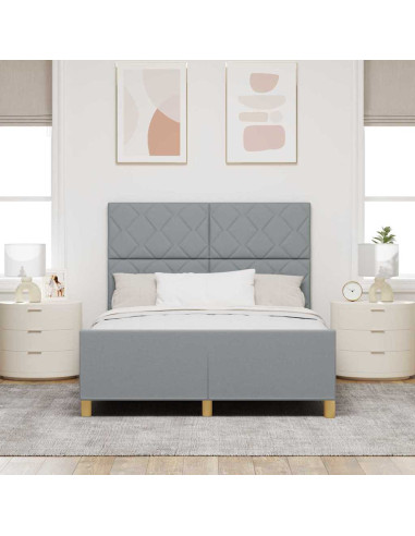 Struttura del letto Grigio chiaro 140 x 200 cm Tessuto