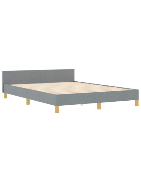 Struttura del letto Grigio chiaro 140 x 200 cm Tessuto