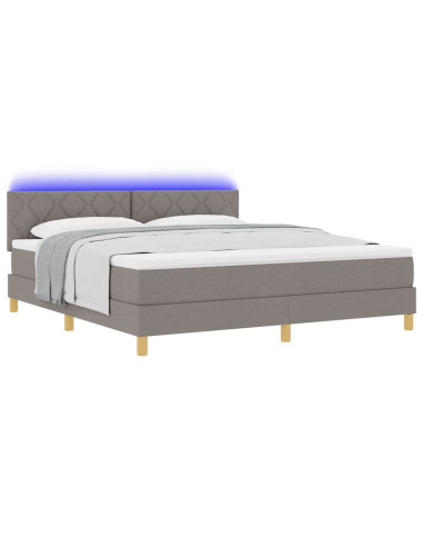 Letto a Sorgente LED con testiera Talpa 180 x 200 cm Tessuto