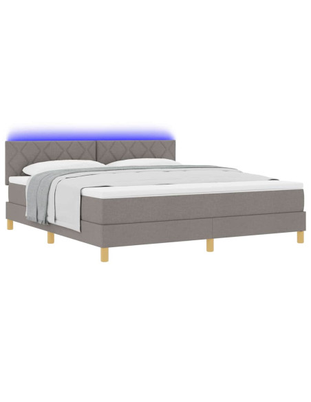 Letto a Sorgente LED con testiera Talpa 180 x 200 cm Tessuto