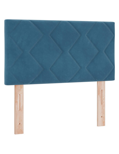 Letto Ottomano con Materasso e LED Blu scuro 80 x 200 cm