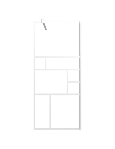 Parete per Doccia Walk in 80x195 cm in Vetro ESG Bianco