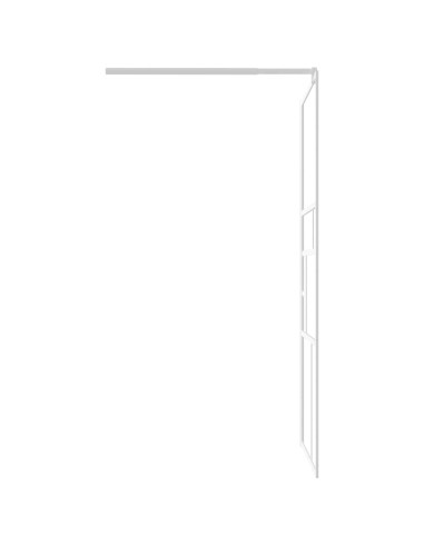 Parete per Doccia Walk in 80x195 cm in Vetro ESG Bianco