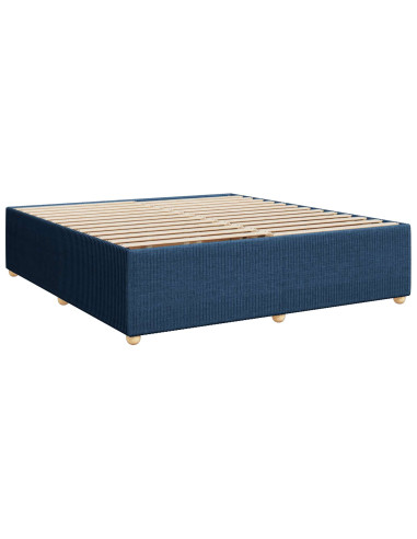 Letto box spring con materasso Blu 180 x 200 cm Tessuto
