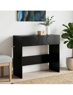 Tavolo consolle Nero 96,5 x 38 x 75 cm Legno ingegnerizzato