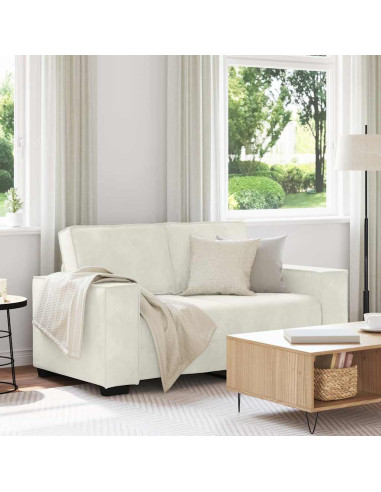 Divano a 2 Posti crema 160x78x84 cm in Velluto