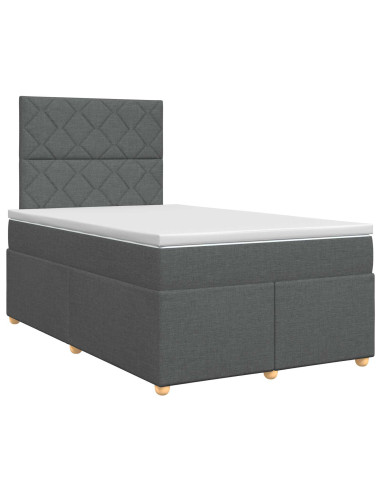 Letto box spring con materasso Grigio Scuro 120 x 200 cm