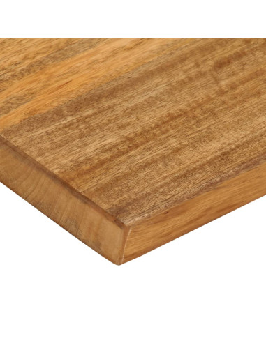 Piano Tavolo Bordi Vivi 110x60x3,8cm in Legno Massello di Mango