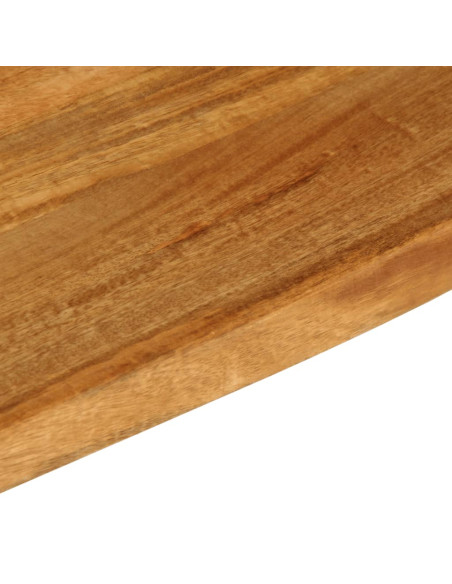 Piano Tavolo Bordi Vivi 110x60x3,8cm in Legno Massello di Mango