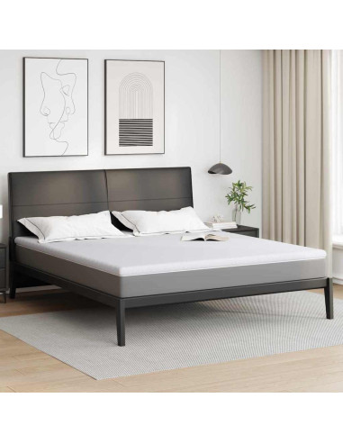 Topper per materasso Bianco 200 x 200 cm Tessuto Jacquard