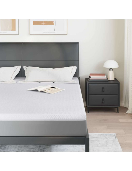 Topper per materasso Bianco 200 x 200 cm Tessuto Jacquard
