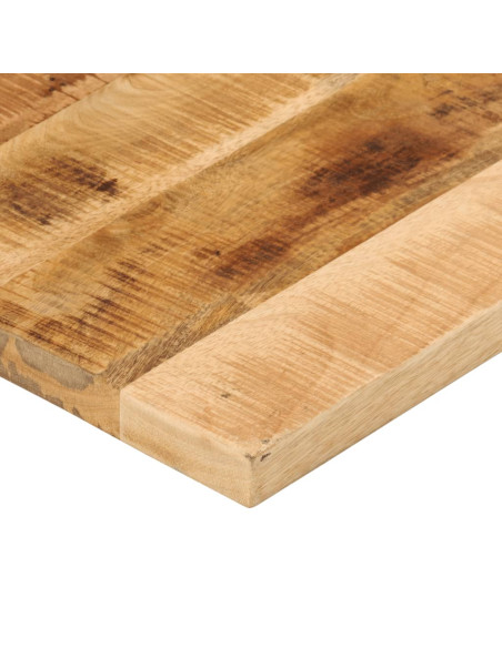 Piano per Tavolo 90x50x2,5cm Rettangolare Legno di Mango Grezzo
