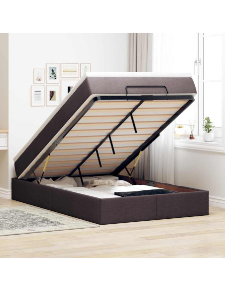 Struttura Letto Pouf con Materasso 120x200 cm in Tessuto