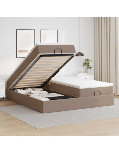 Struttura Letto Pouf con Materassi 160x200 cm Similpelle