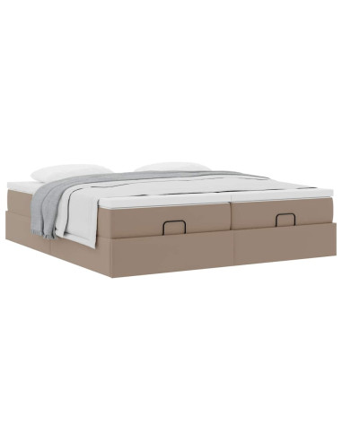 Struttura Letto Pouf con Materassi 160x200 cm Similpelle