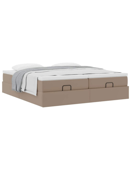 Struttura Letto Pouf con Materassi 160x200 cm Similpelle
