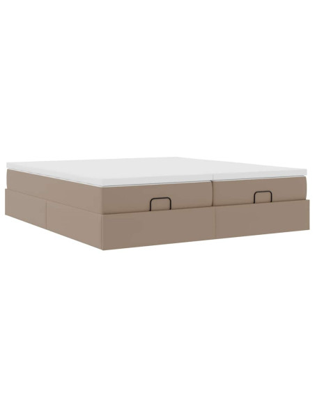 Struttura Letto Pouf con Materassi 160x200 cm Similpelle