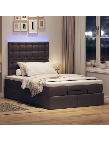 Struttura Letto Pouf con Materasso 120x200 cm in Tessuto