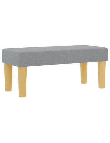 Letto a molle con testiera Grigio chiaro 200 x 100 cm Tessuto