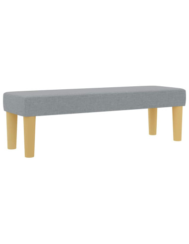 Letto a molle con testiera Grigio chiaro 120 x 200 cm Tessuto