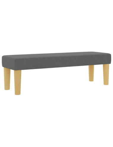 Letto a molle con testiera Grigio scuro 200 x 200 cm Tessuto