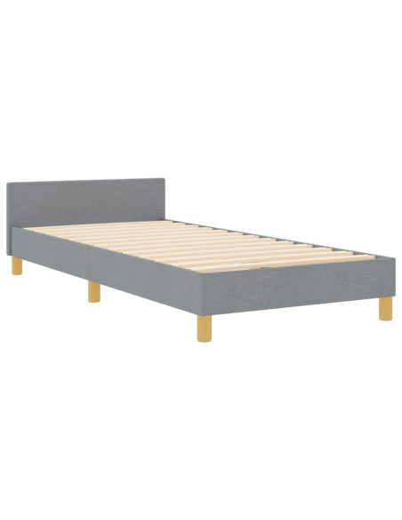 Struttura del letto Grigio chiaro 100 x 200 cm Tessuto