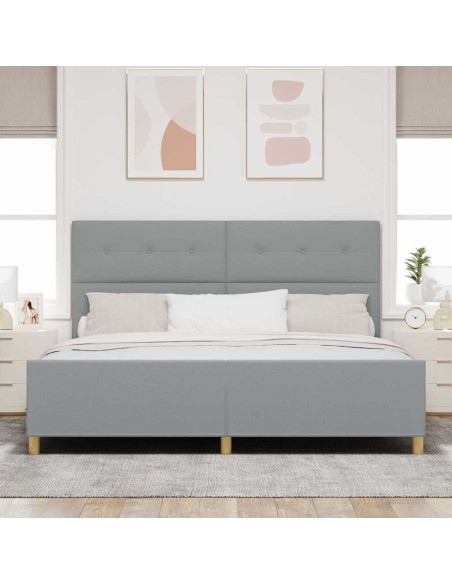 Struttura del letto Grigio chiaro 200 x 200 cm Tessuto