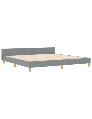 Struttura del letto Grigio chiaro 200 x 200 cm Tessuto