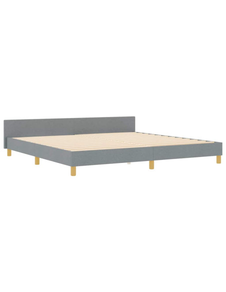Struttura del letto Grigio chiaro 200 x 200 cm Tessuto