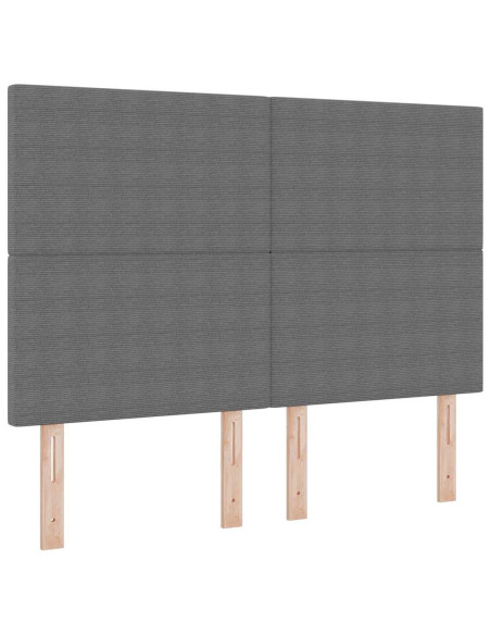 Testiera Grigio chiaro 160 cm Tessuto in Cords