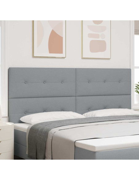 Testiera regolabile in altezza Grigio chiaro 200 cm Tessuto