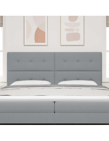 Testiera regolabile in altezza Grigio chiaro 200 cm Tessuto