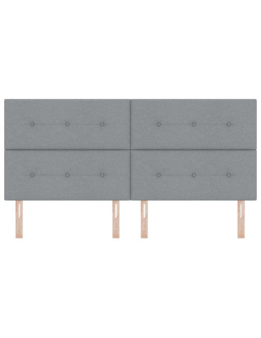 Testiera regolabile in altezza Grigio chiaro 200 cm Tessuto