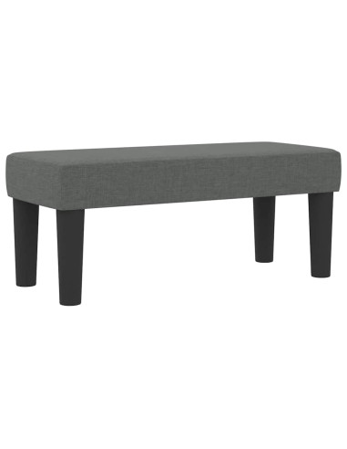 Letto a molle con testiera Grigio scuro 100 x 200 cm Tessuto