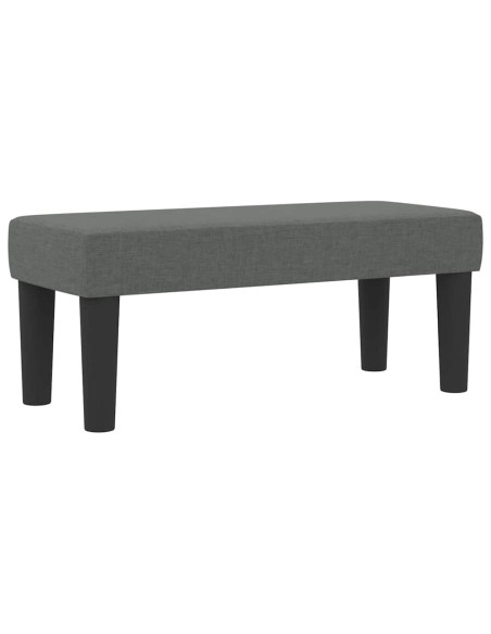 Letto a molle con testiera Grigio scuro 100 x 200 cm Tessuto