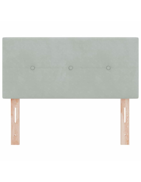 Testiera Grigio chiaro 80 cm Velluto
